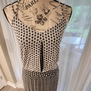 Tart Printed Black & White Maxi Dress, Size S